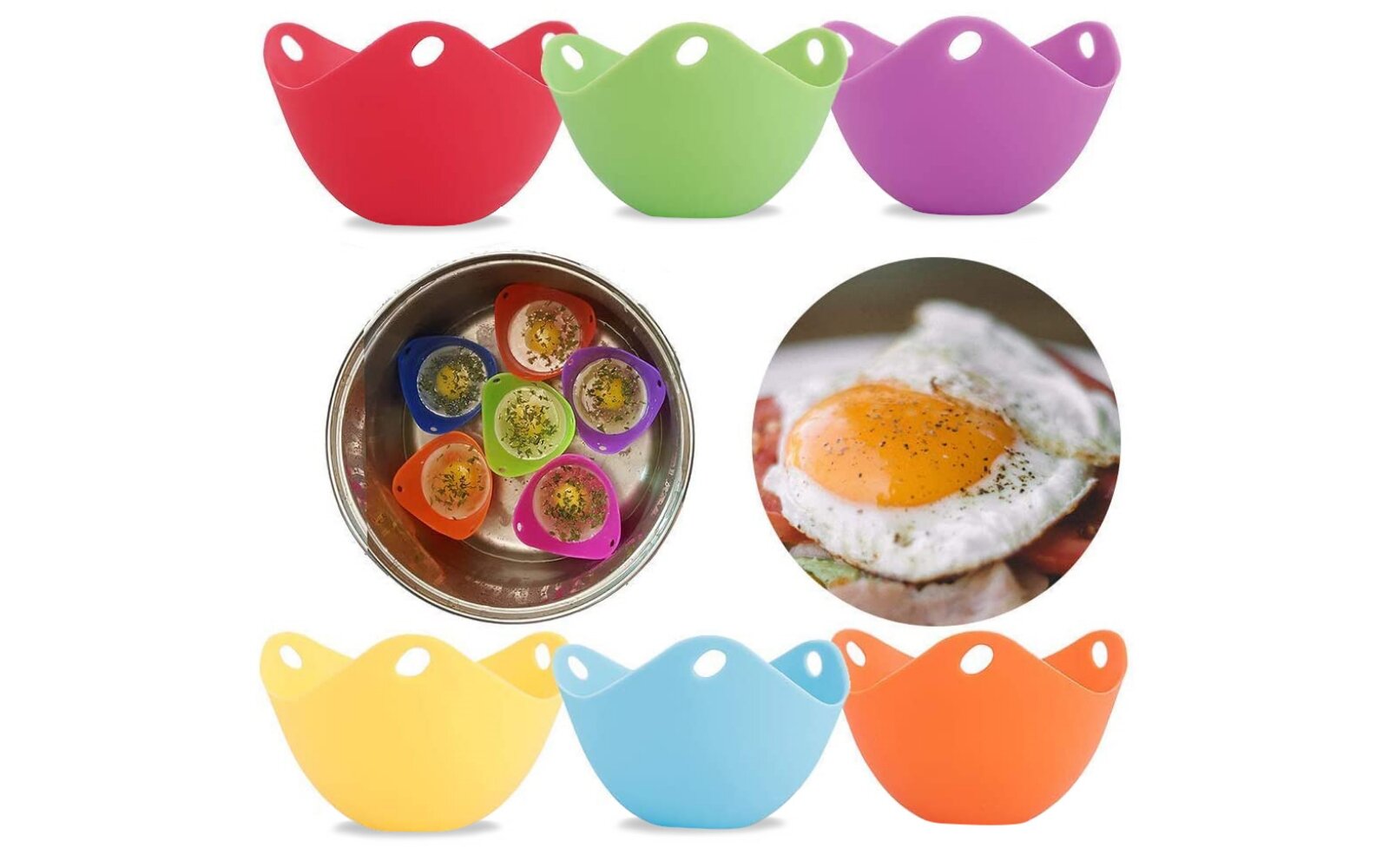 Silicone Poach Pod - Set of 2 - Heat Resistant, Floating Egg