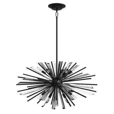 Palisades Ave. Metal And Crystal Chandelier