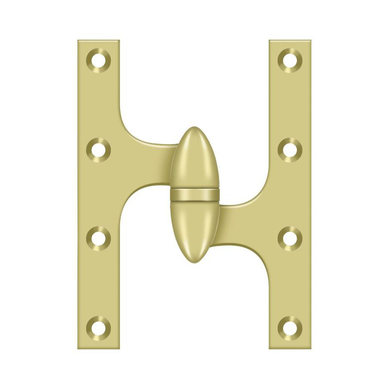 Hinge, Polished Brass, Left Hand
