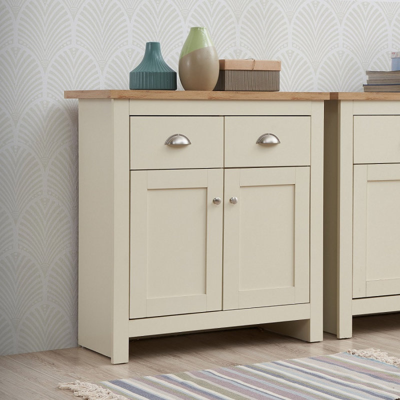 Aquitaine 79cm W 2 - Drawer Chest of Drawers, Cream/Oak