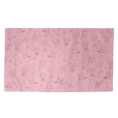 Tapis zone rose fait main
