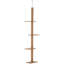 Arbre à chat du sol au plafond Tour d'escalade avec poteaux à griffes recouverts de sisal Centre d'activité pour arbre à chat naturel pour chatons, brun-1517333766
