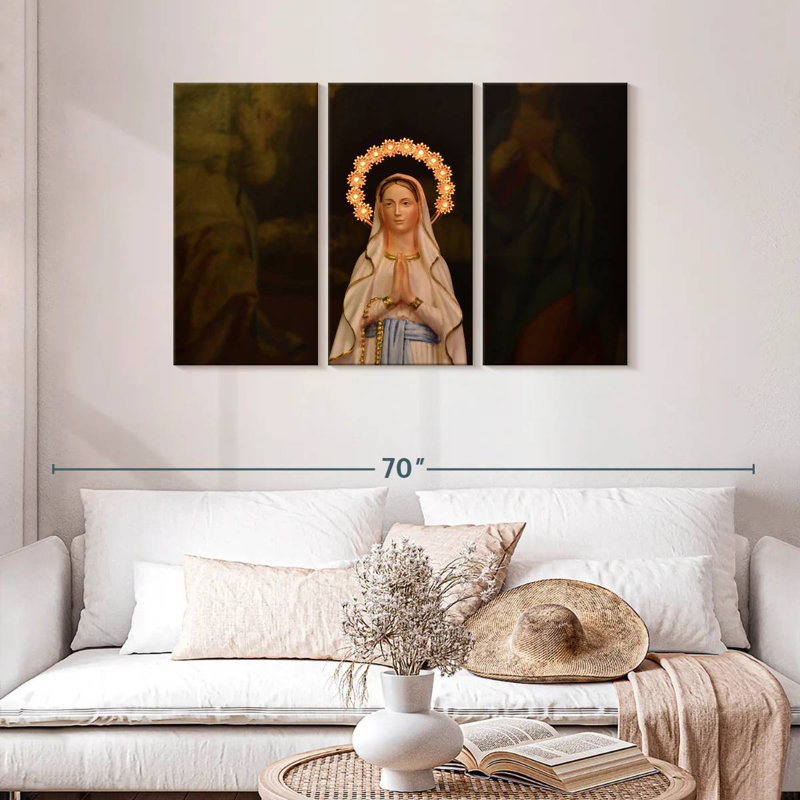 Adella, vierge Marie, priant, H 28 po x l 45 po