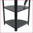 5 Tier Corner Bookshelf with LED Light, USB Plug &amp; Glass Holder | Metal + MDF | Black