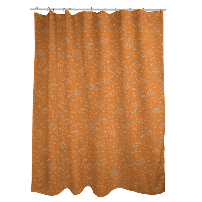 Rideau simple sower à pizza katelyn elizabeth classic, Orange clair / blanc
