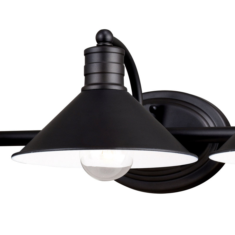 Tamar Dimmable Vanity Light, Oil Rubbed Bronze and Matte White, 3