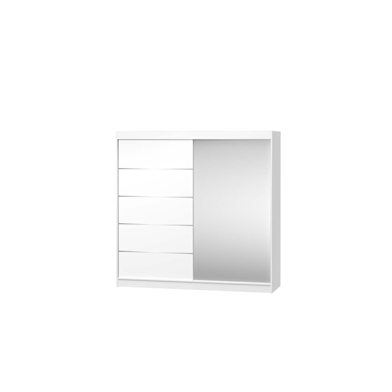 Dziamyan 2 Door Manufactured Wood Wardrobe, White