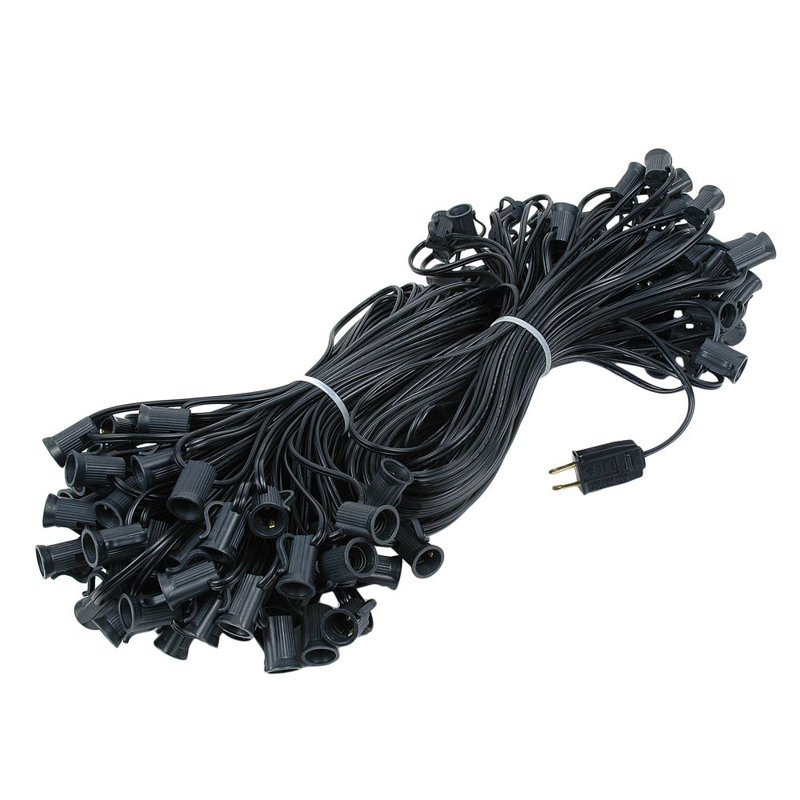 Athol Outdoor 100 - Bulb 100'' Plug-in Cord String Light, Green, 2400" L