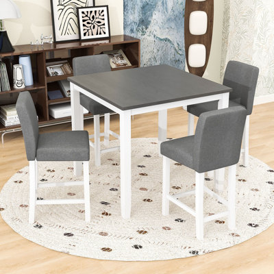 Ensemble de table de salle à manger en bois avec 4 chaises