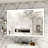 60X40 Inch Oversized LED Bathroom Mirror Wall Mounted Mirror With 3 Color Modes  Aluminum Frame Large Wall Mirror For Bathroom