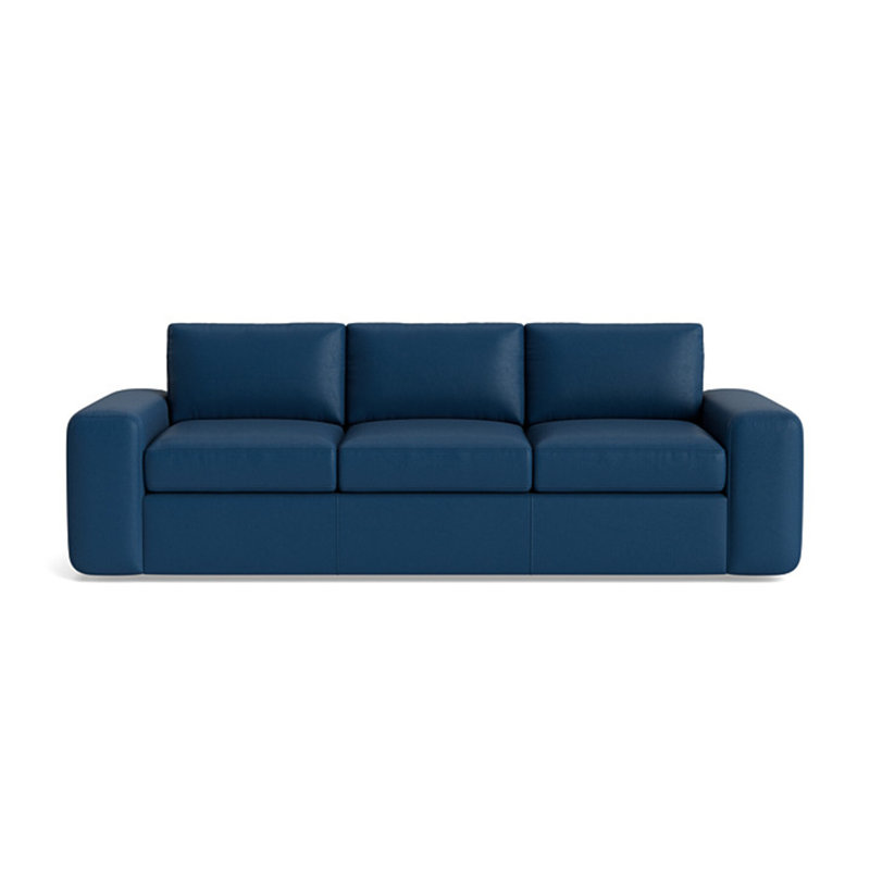 The OG Sofa (95"), Bison Deep Blue Top Grain Leather