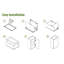 Armoire murale en bois massif blanc pour la cuisine, le bureau, le salon, le rangement, 1 porte et 2 tablettes réglables 9W12d30h