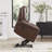 Carell Dual Motor Genuine Leather Power Lift Assist Massage Recliner-259874273