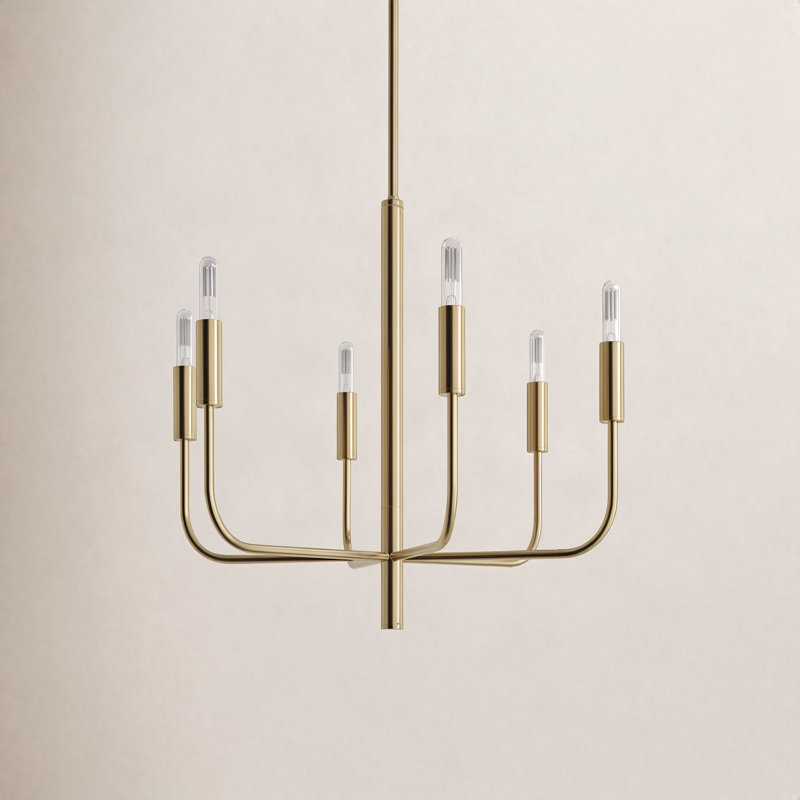 Tedder 6-Light Chandelier, Bronze brillant