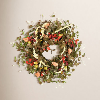 26" Handcrafted Eucalyptus Thanksgiving Wreath