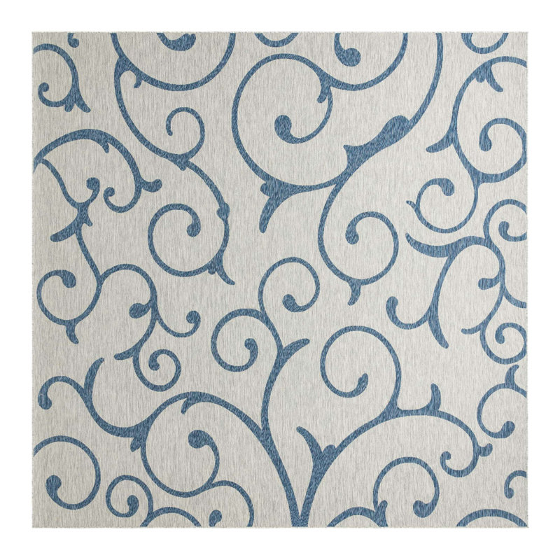 Coyer Floral Indoor / Outdoor Rug, Square 13'