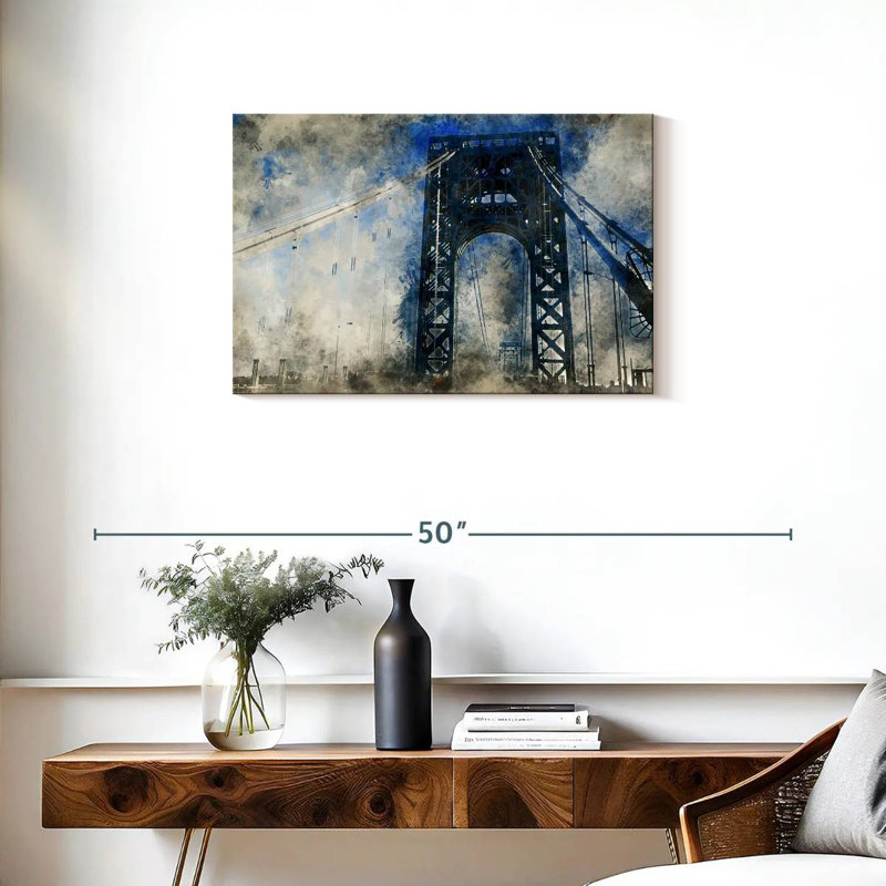 Lilie Abstract Bridge, 20" H x 30" W