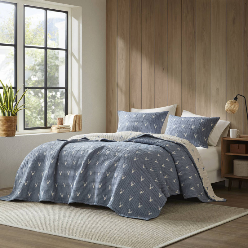 Ensemble de draps 3 pièces, Bleu, Ensemble de draps pour grand lit