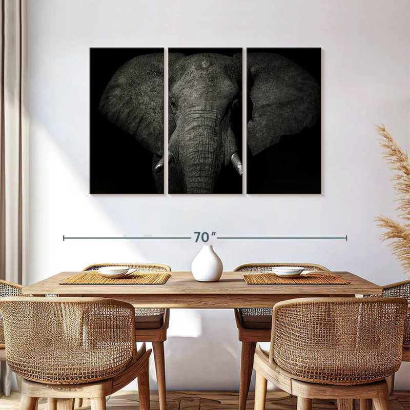 Monochrome Elephant, 36" H x 57" W
