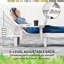 Ensemble de 2 fauteuils de bronzage pour le jardin, 5 positions réglables, blanc-280901501
