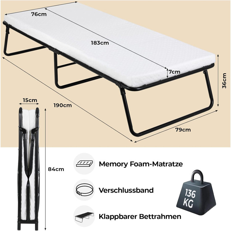 Anaviah Upholstered Daybed with Mattress
