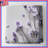 Purple Delicate Flowers Quilted Bedspread -126079441
