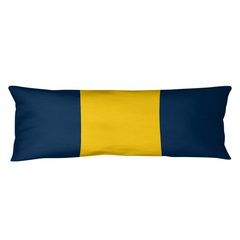 Polyester Medium Pillow, Blue/Yellow/Blue, Adel 
