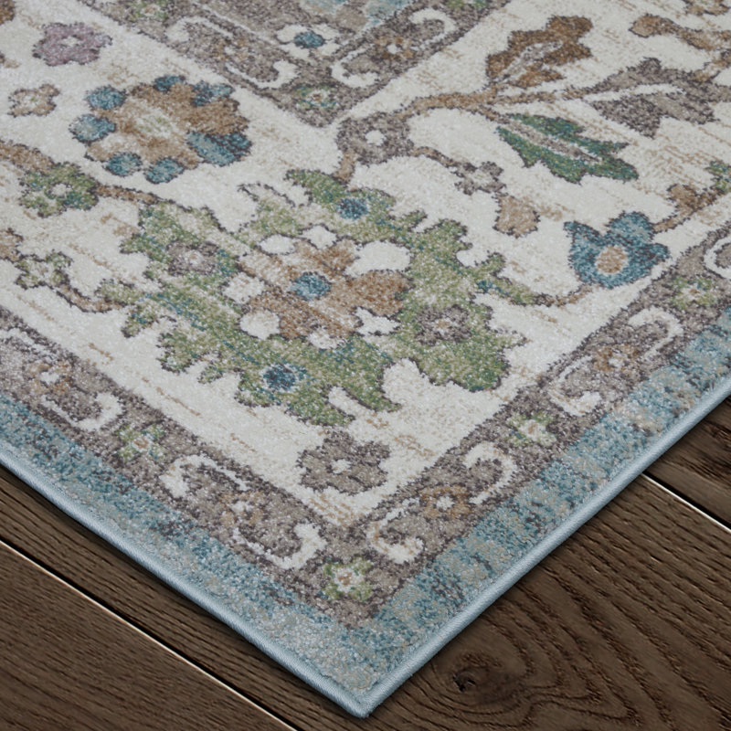 Odis Transitional Floral & Botanical Area Rug, Runner 2'6" x 7'3"