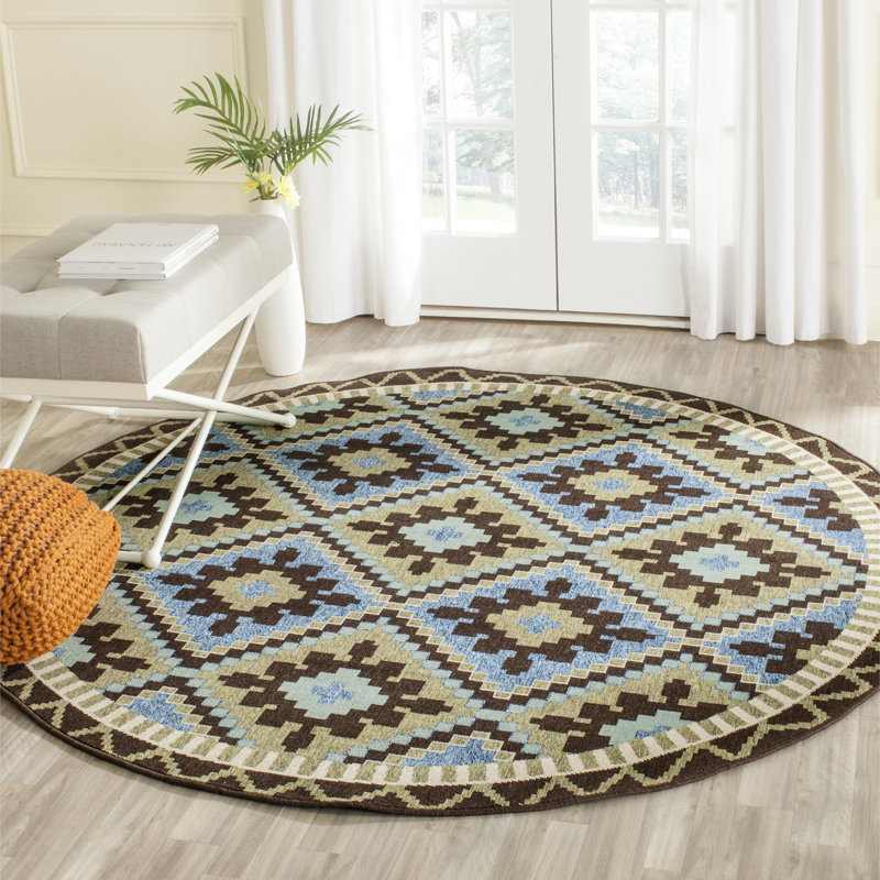Tapis intérieur / extérieur Northpoint Performance Southwestern, Rond 6 pi 7 po