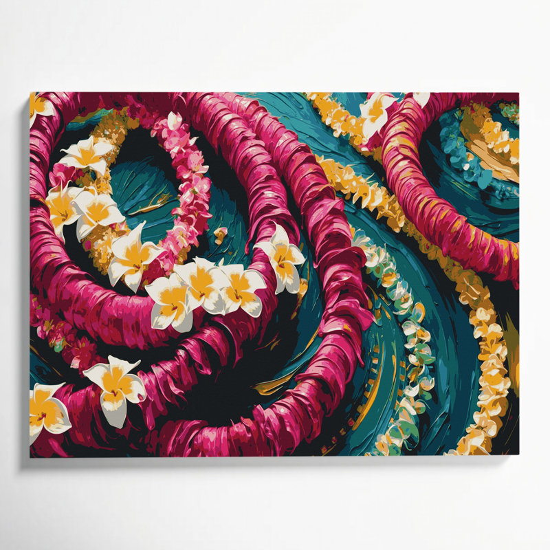 Art mural sur toile hawaïen, H 11 po x l 14 po