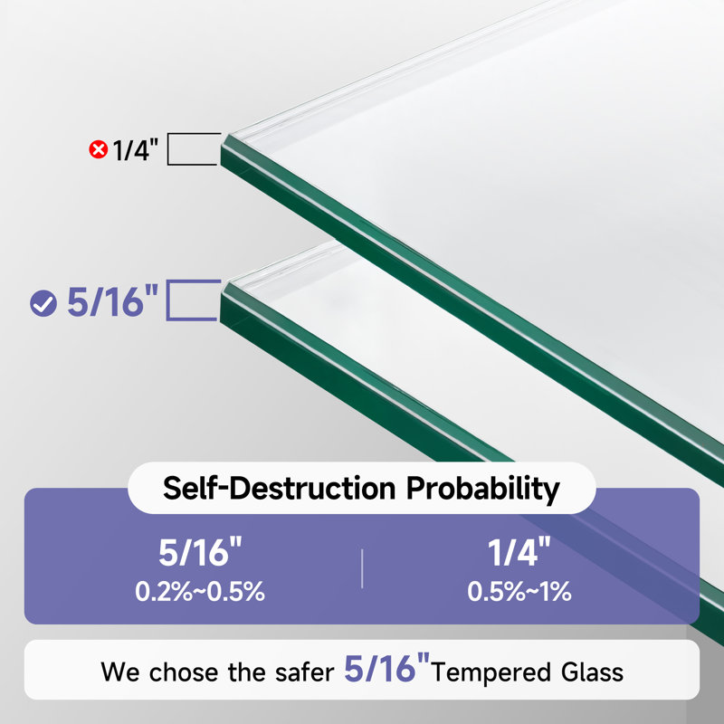 56-60 " W X 76 " H Double Sliding Frameless Shower Door 5/16" Tempered Glass with Explosion-Proof Film, Stainless Steel Hardware, Matte Black