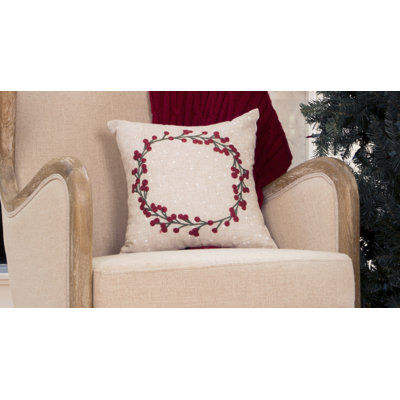 Embroidered Throw Pillow