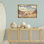 Toile flottante avec cadre doré Golden Sands Beach par Noah Bay
