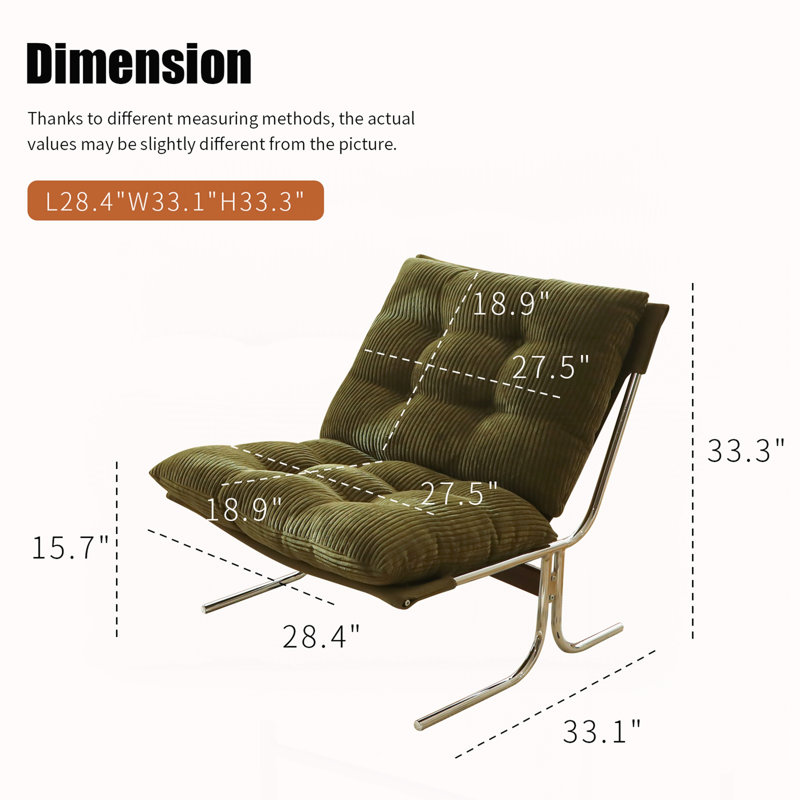 Chaises de salon avec pieds en métal, Vert
