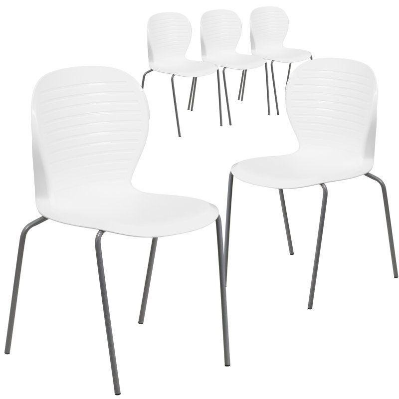 Chaise empilable capacité 551 lb Valentina, Blanc