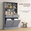 Garde-manger avec tablettes réglables, portes