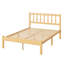 Structure de lit plateforme en bois de bambou 14 po avec tête de lit ondulée, lattes en métal, aucun sommier requis-126376343-108620994