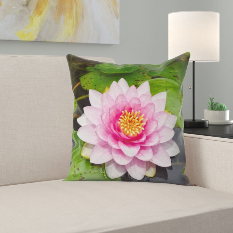 Water Lily Throw Pillow
