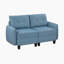 Causeuse moderne de style Mid-Century de 60 po Veline avec rangement dissimulé sous le siège, tissu texturé et capitonnage élégant
