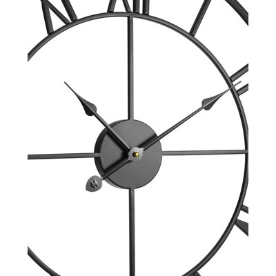 Wall Clock Alarm Clock 24 in Roman Numerals Battery Operated Silent Clocks for Living Room