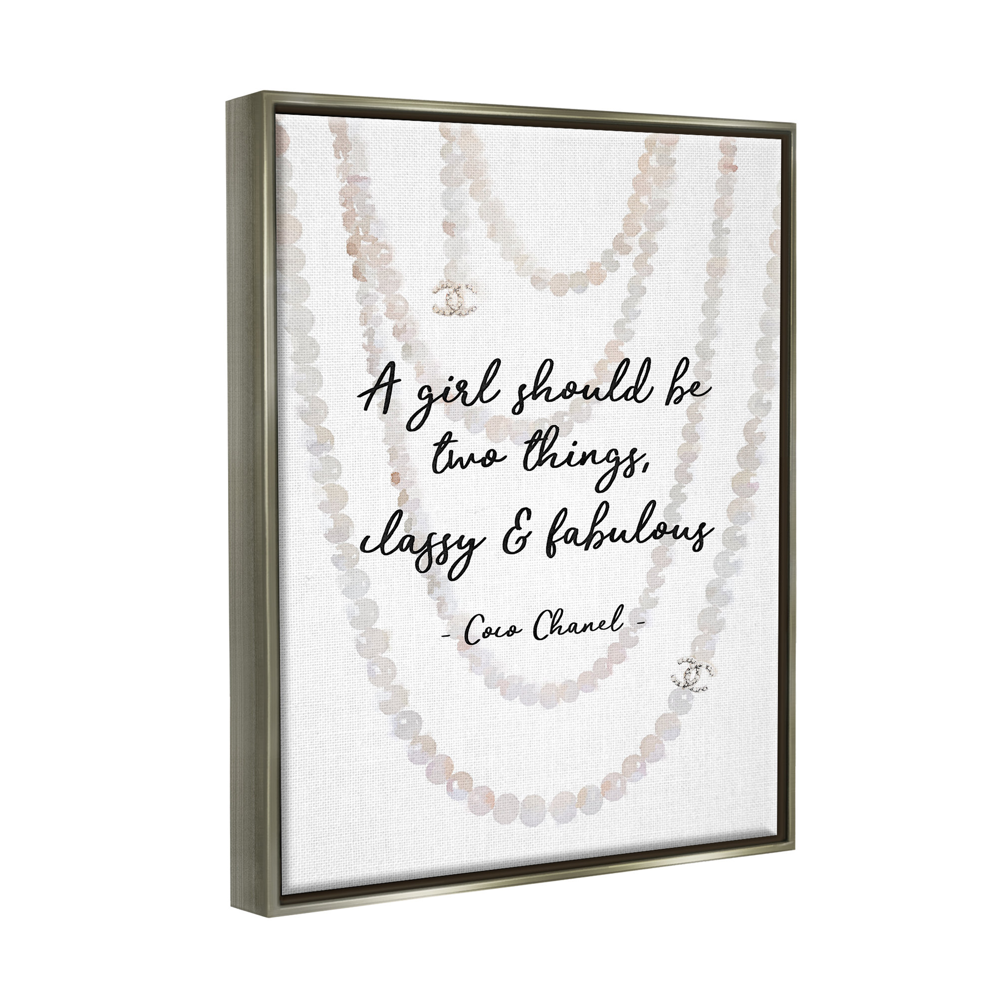 coco chanel wall art gold