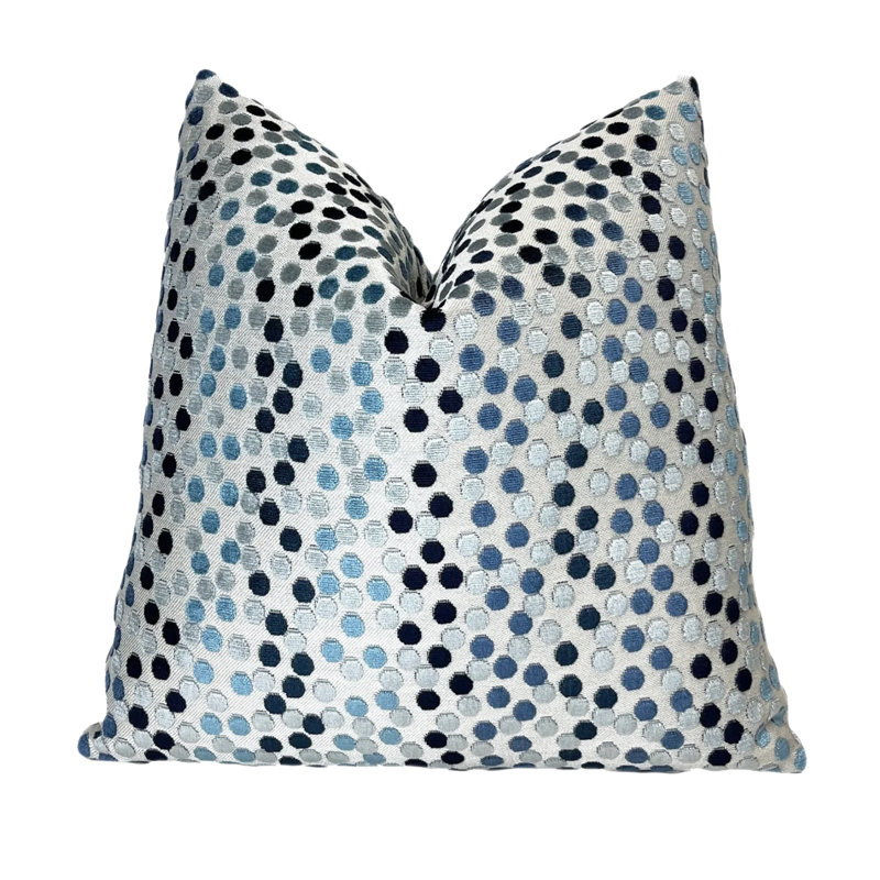 Housse de coussin Confetti, H 20 po x l 20 po, Bleu