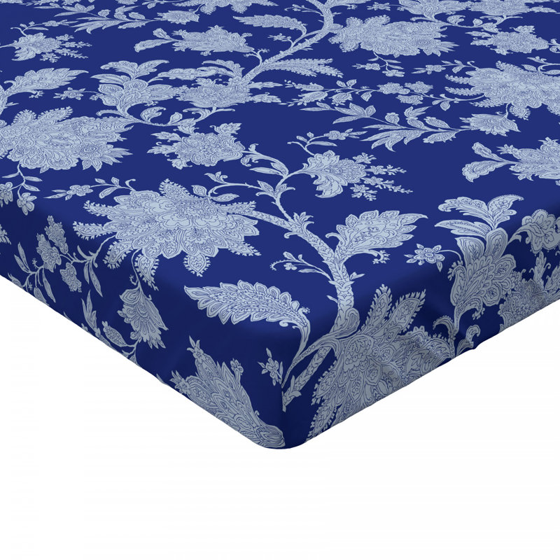 Microfiber Floral Fitted Sheet, Full Fitted Sheet