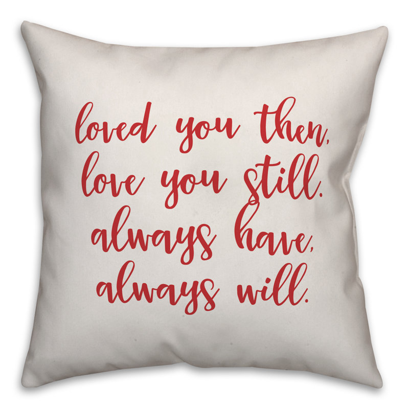  Coussin décoratif «Love You Still», Blanc / rouge, Housse de coussin