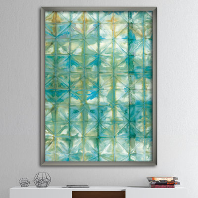 " Blue Diamonds Minimal Geometric I "