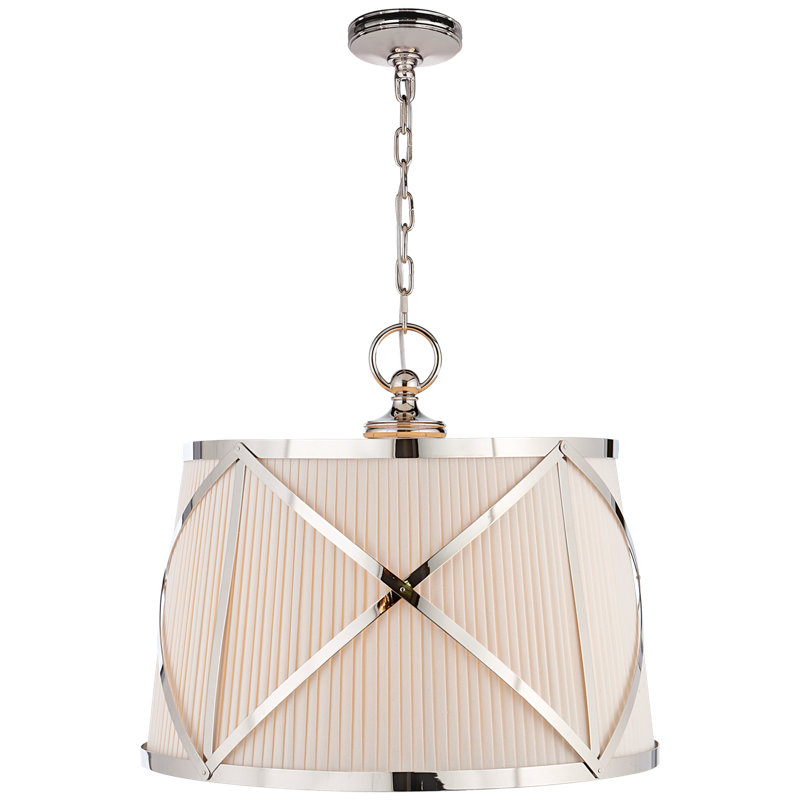 Chapman & Myers Grosvenor Large Single Hanging Shade, Polished Nickel