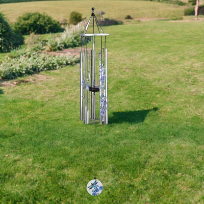 36" Long Dragonfly Stamped Tube Wind Chime