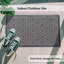 Heavy-Duty Dirt-Trapping Rubber Doormat with Raised Geometric Pattern-114118773