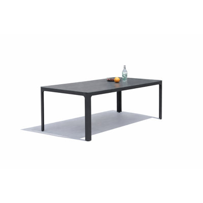 Quay Tribeca Dark Gray 1-Piece Aluminum Outdoor Dining Table with Ceramic Glass Top