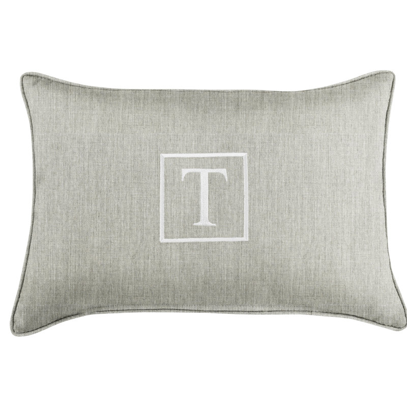 Housse et insert de coussin d'extérieur rectangulaire Kerrell, Gris granite, T